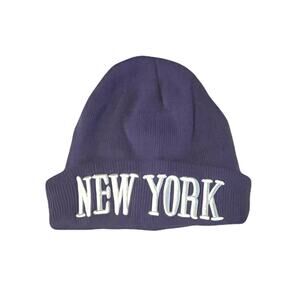 Purple New York Beanie Hat